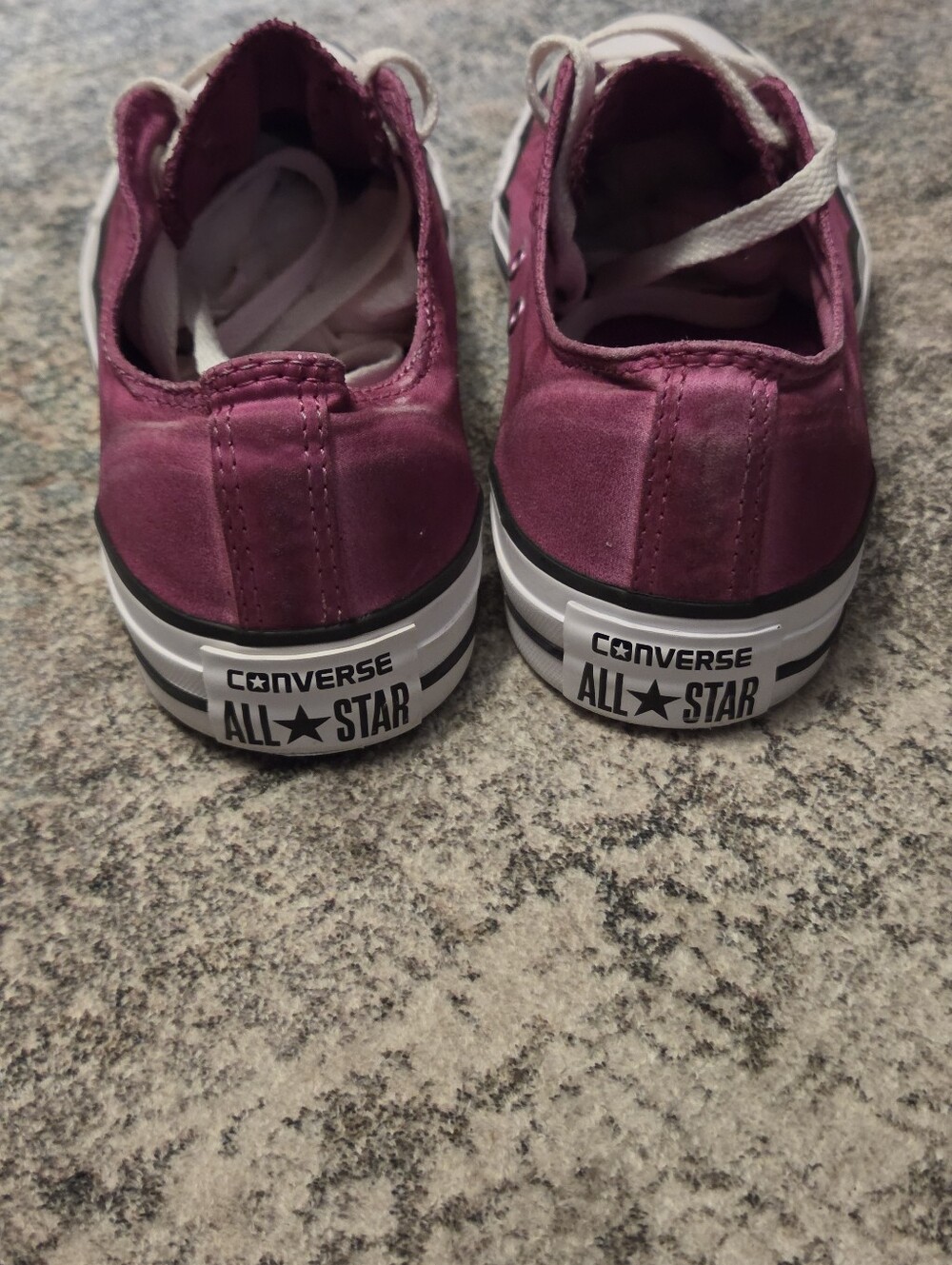 Converse All Star Low Slip-On Sneakers Magenta Pink Satin Women’s 9.5 - Picture 3 of 8